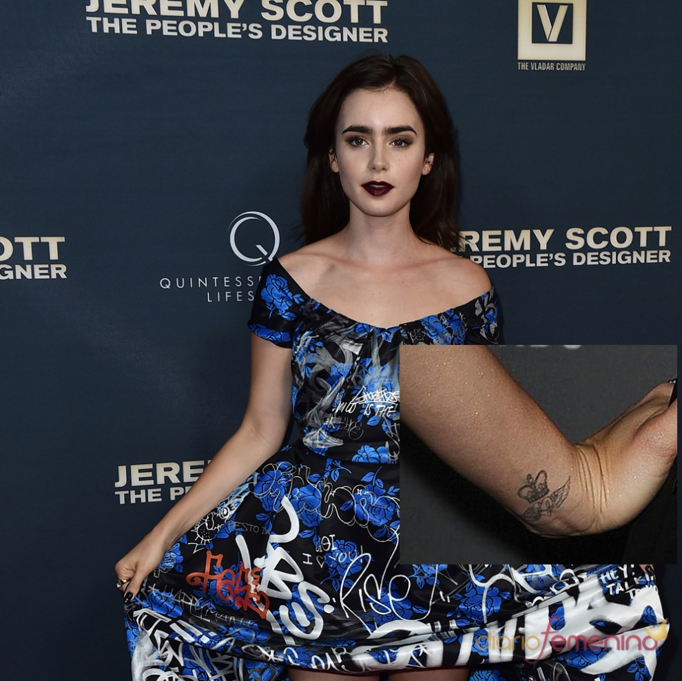 tatuajes en la mu 241 eca el coraz 243 n de lily collins tatuajes en la mu 241 eca el coraz 243 n de lily collins