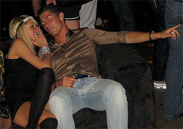 Cristiano Ronaldo y la ex amigas Paris Hilton y Kim Kardashian