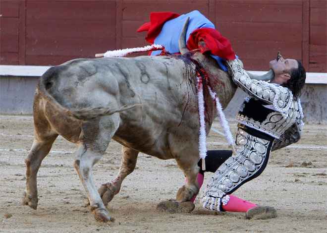 La cornada a Julio Aparicio en Las Ventas Madrid