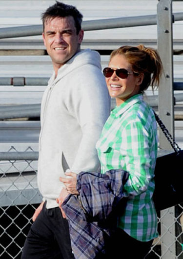 Robbie Williams y Ayda Field