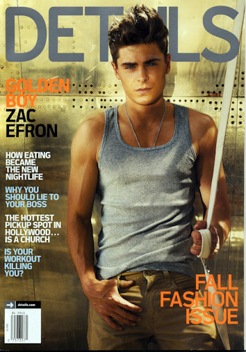 Zac efron en la portada de details