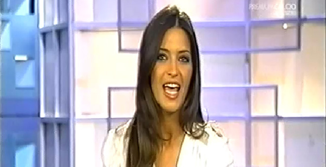 Sara Carbonero habla en italiano para el canal premium calcio