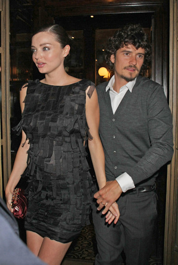 Miranda kerr y orlando bloom en milan