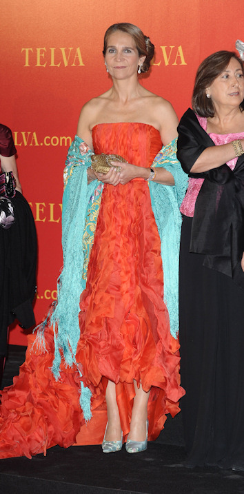 La infanta elena en los premios telva 2010