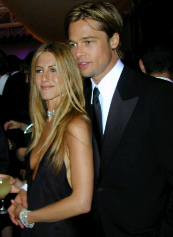 Brad Pitt y Jennifer Aniston cuando eran pareja