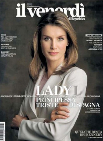 Letizia Ortiz en la portada de Il Venerdi