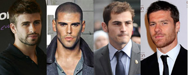 Gerard Piqué, Victor Valdés, Íker Casillas y Xabi Alonso