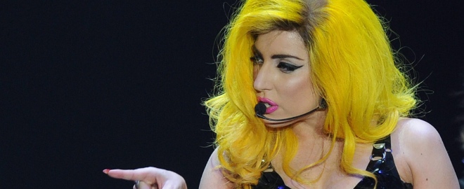 Lady Gaga durante un concierto