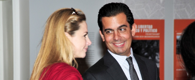 Genoveva y Gonzalo en el Instituto Cervantes de Estocolmo