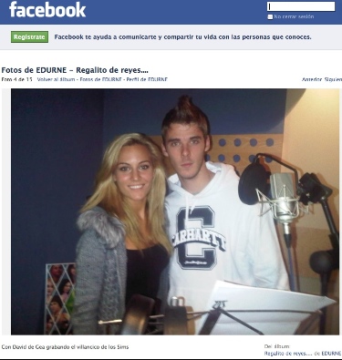 Edurne y David Gea