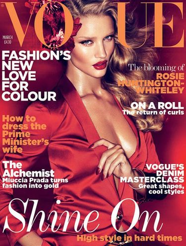 Rosie Huntington destrona a Megan Fox como musa de 'Transformers' en la portada de vogue