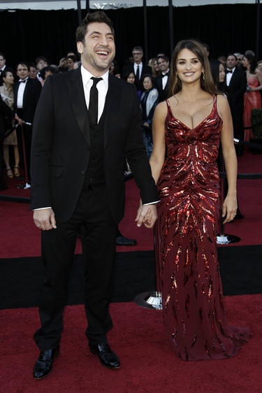 Penélope Cruz y Javier Bardem en la alfombra roja de los Oscar 2011