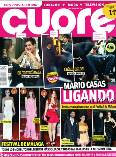 Mario Casas se divierte con Blanca Suárez e Irene Montalá en el Festival de Málaga