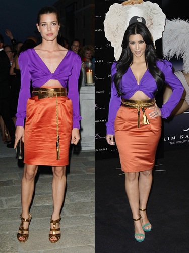 Kim Kardashian y Carlota Casiraghi copian el vestido de Gucci a Sara Carbonero