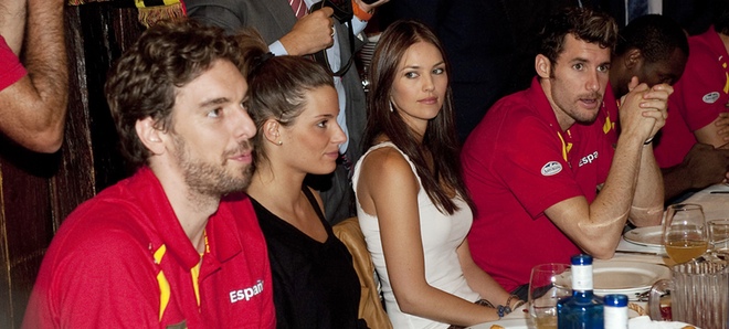 Pau Gasol, Silvia López, Helen Lindes y Rudy Fernández