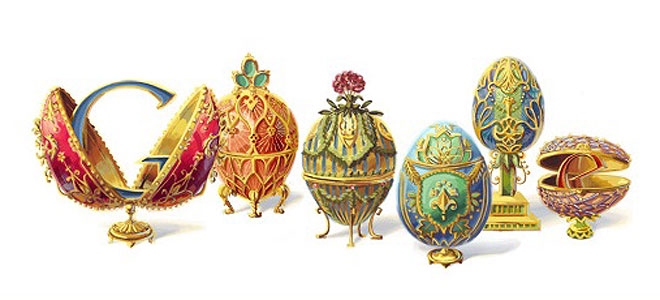 Los peores doodles de Google. Hoy, el de Peter Fabergé