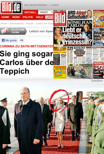 Corinna zu Sayn-Wittgenstein, la amiga del Rey, denunciada por representarle