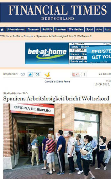 España, récord europeo de ni-nis y record mundial de paro
