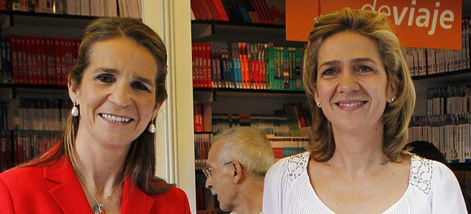 Las Infantas Cristina y Elena, apartadas de su familia hasta en el Museo de Cera