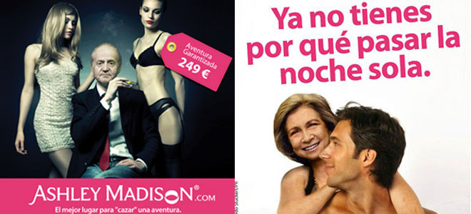Los fotomontajes del Rey Juan Carlos infiel y de la Reina sofia cornuda