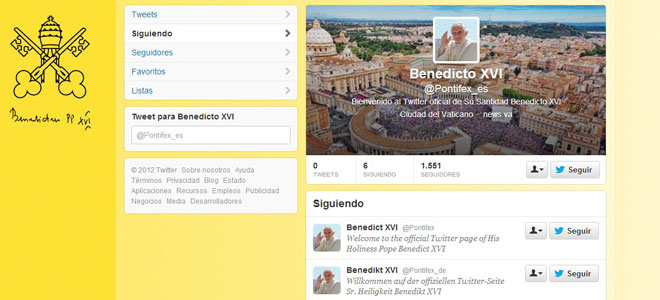 Que el Papa tiene Twitter