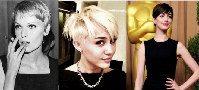 Mia Farro, Miley Cyrus y Anne Hathaway