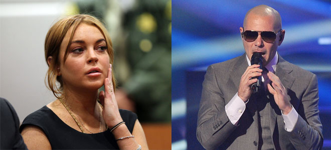 linday lohan y pitbull