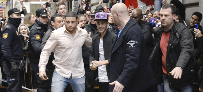 Justin Bieber antes de su concierto en Madrid
