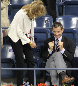 La infanta Cristina e Iñaki Urdangarín apoyan a Rafa Nadal en el Open USA