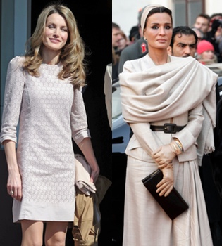 La Princesa Letizia, a examen ante a la elegante jequesa de Qatar
