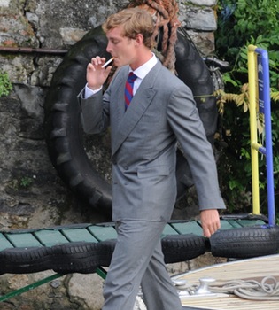 Pierre Casiraghi y Eva Herzigova, en la boda de Beatrice Borromeo