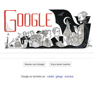 La terrorífica vida de Bram Stoker, nuevo doodle de Google