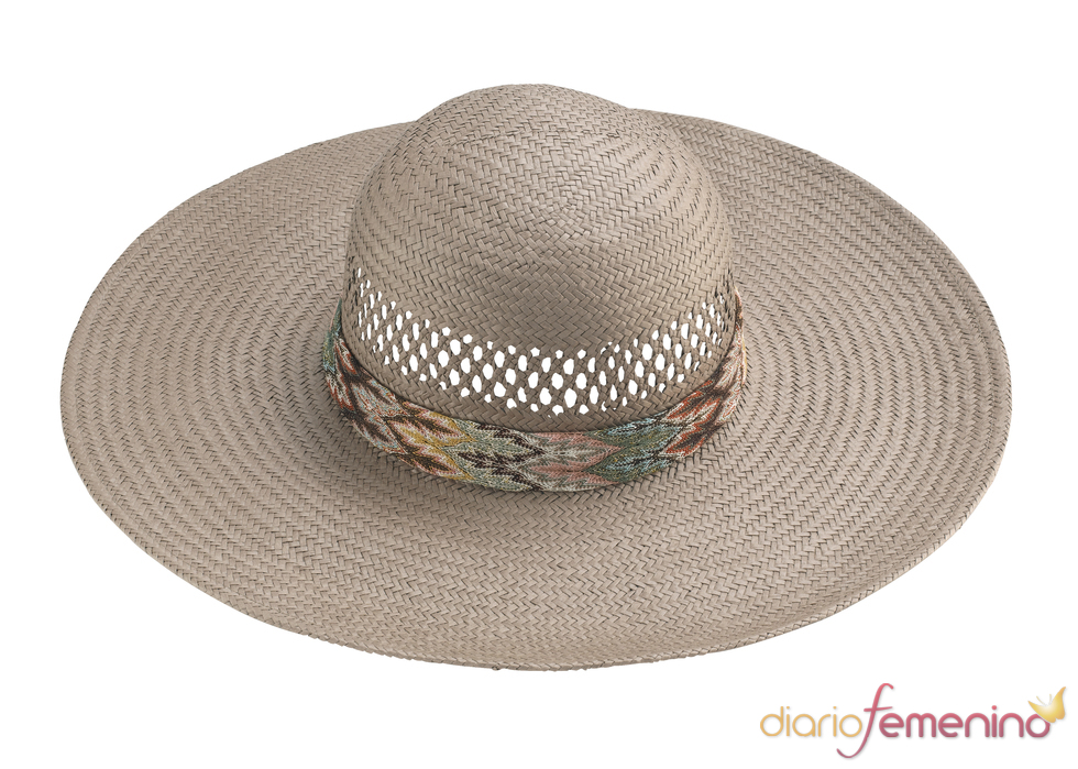 Scarf Trim Floppy Hat