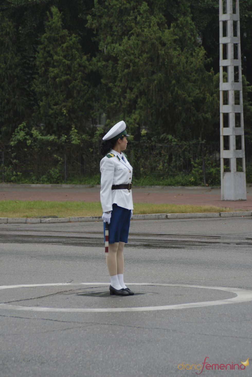 Guardia de tráfico en Corea del Norte