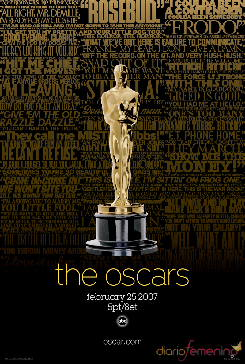 Póster oficial de los Oscars 2007