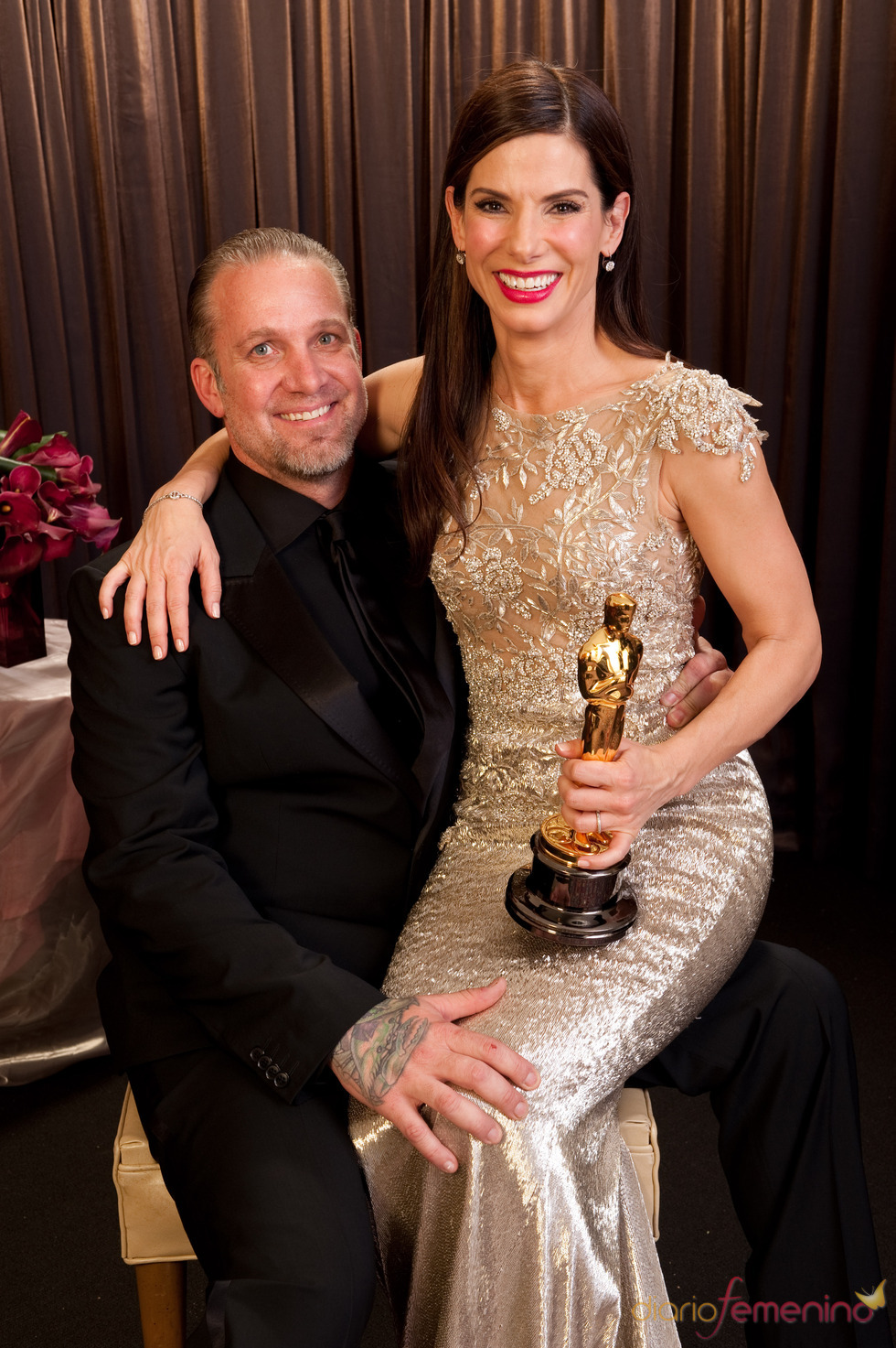 Sandra Bullock, con su marido en los Oscar 010