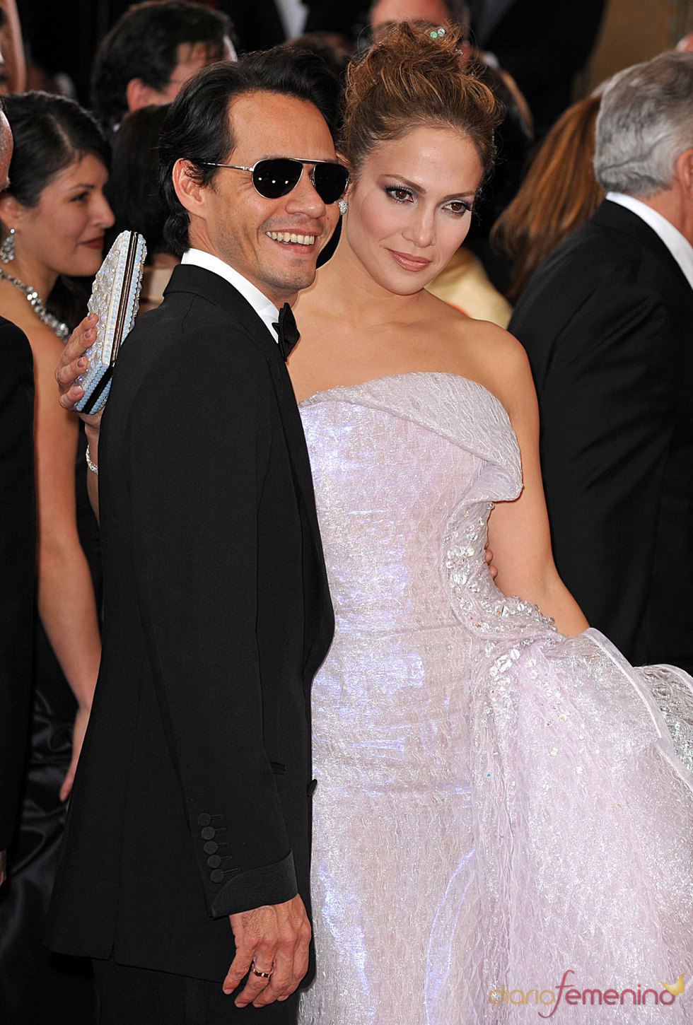 Marc Anthony y Jennifer Lopez en la Alfombra Roja de los Oscars 2010