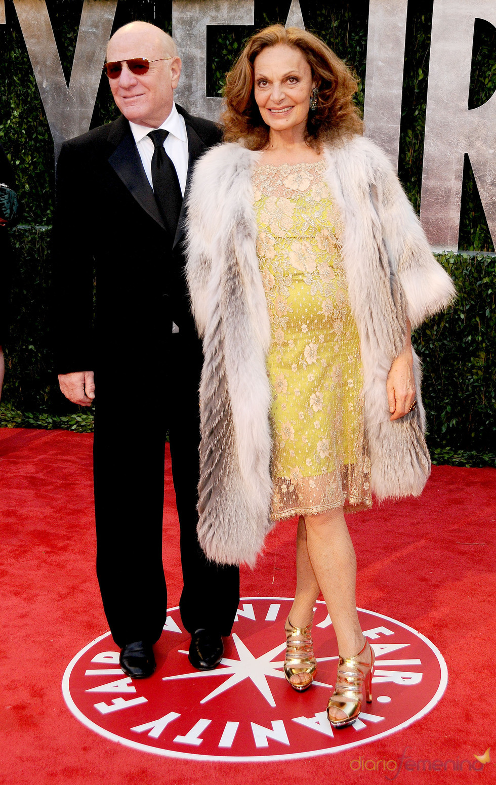 Diane von Furstenberg y Barry Diller en la fiesta Vanity Fair Oscar 2010