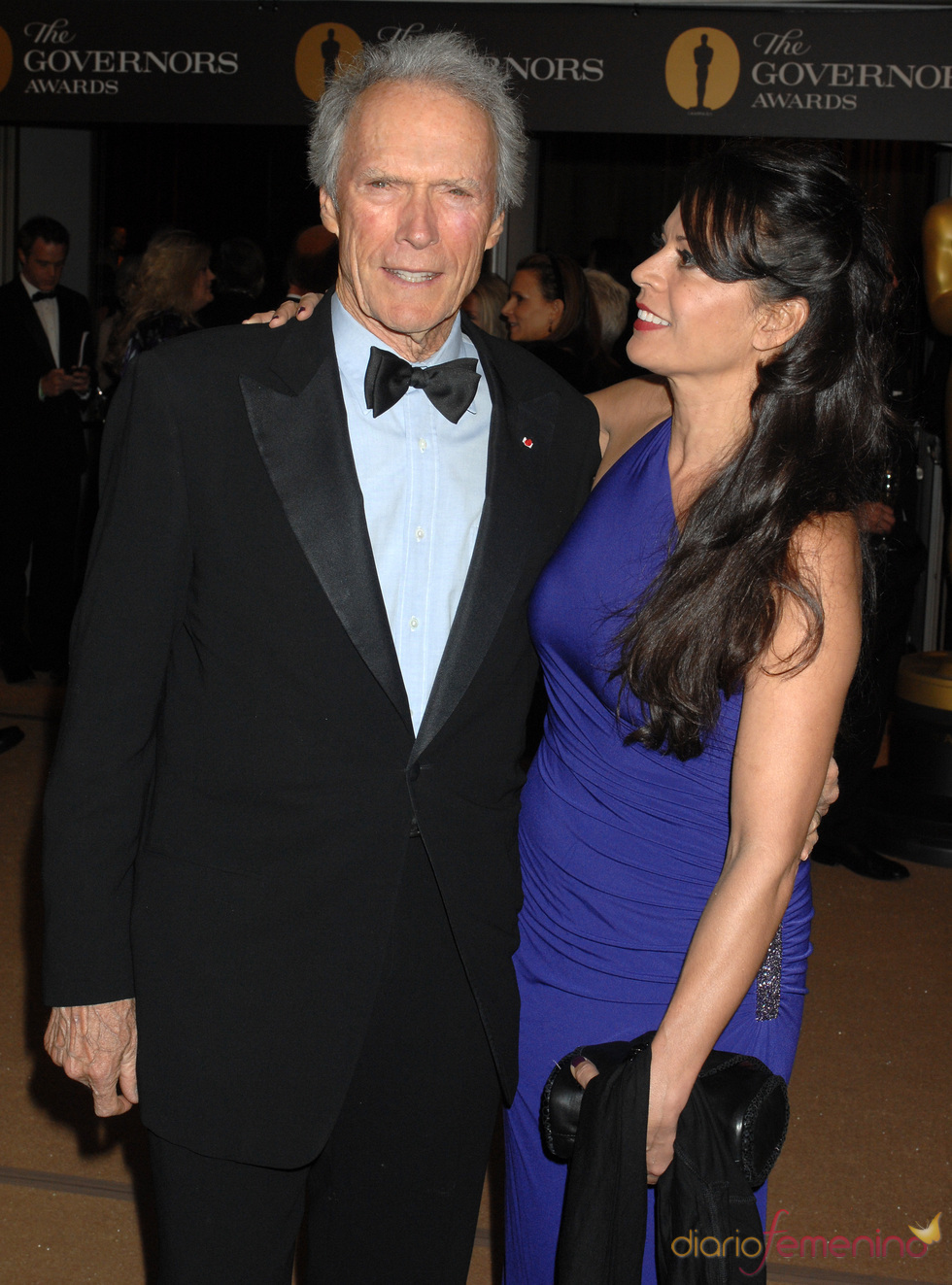 Clint Eastwood y su mujer Dina Louise en los Governors Awards-2010