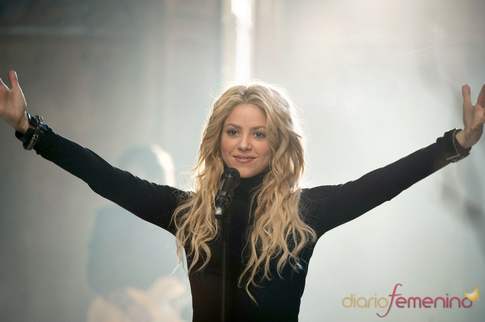 Shakira en el rodaje del anuncio de Freixenet