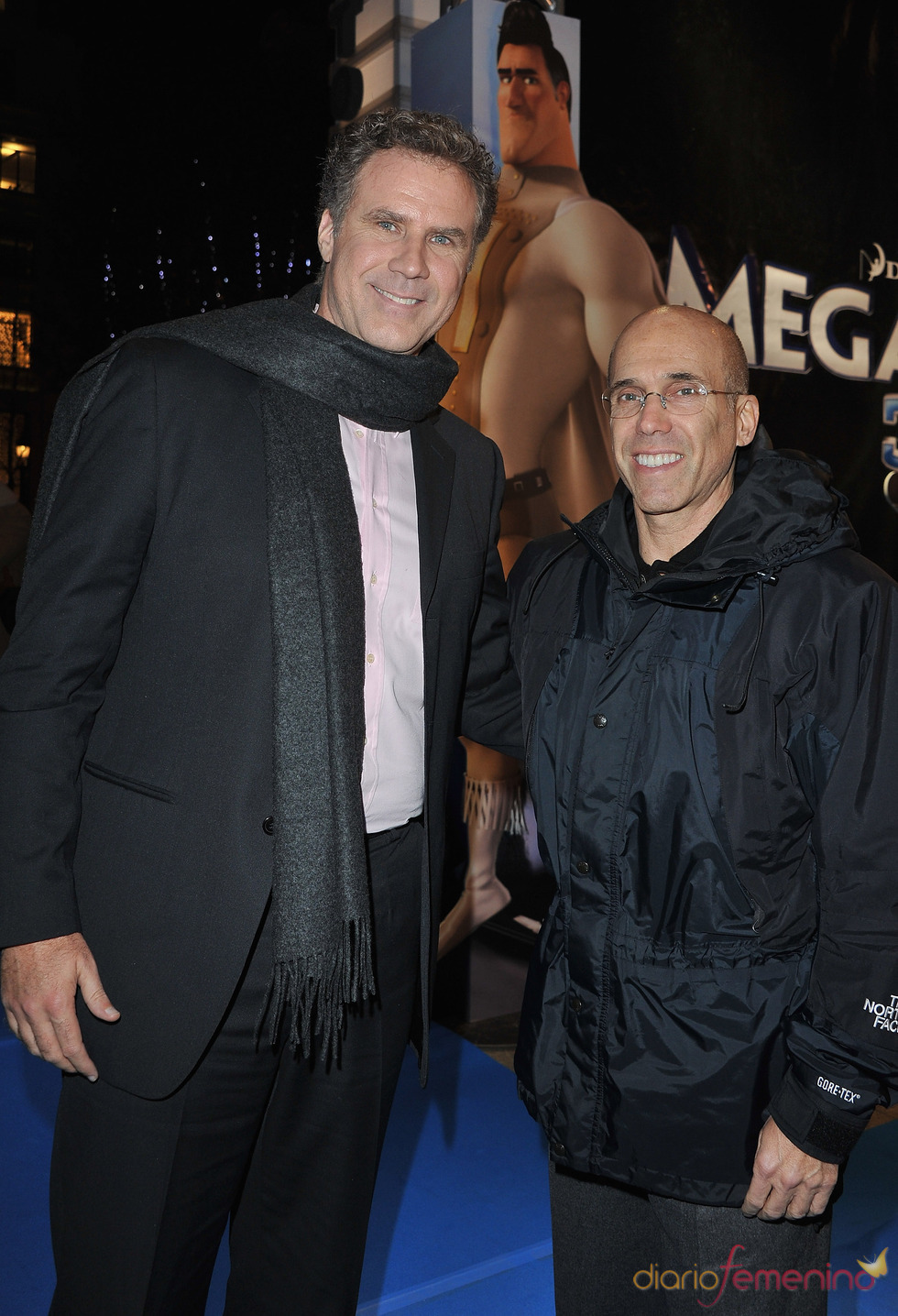 Will Ferrell y Jeffrey Katzenberg en el estreno de 'Megamind'