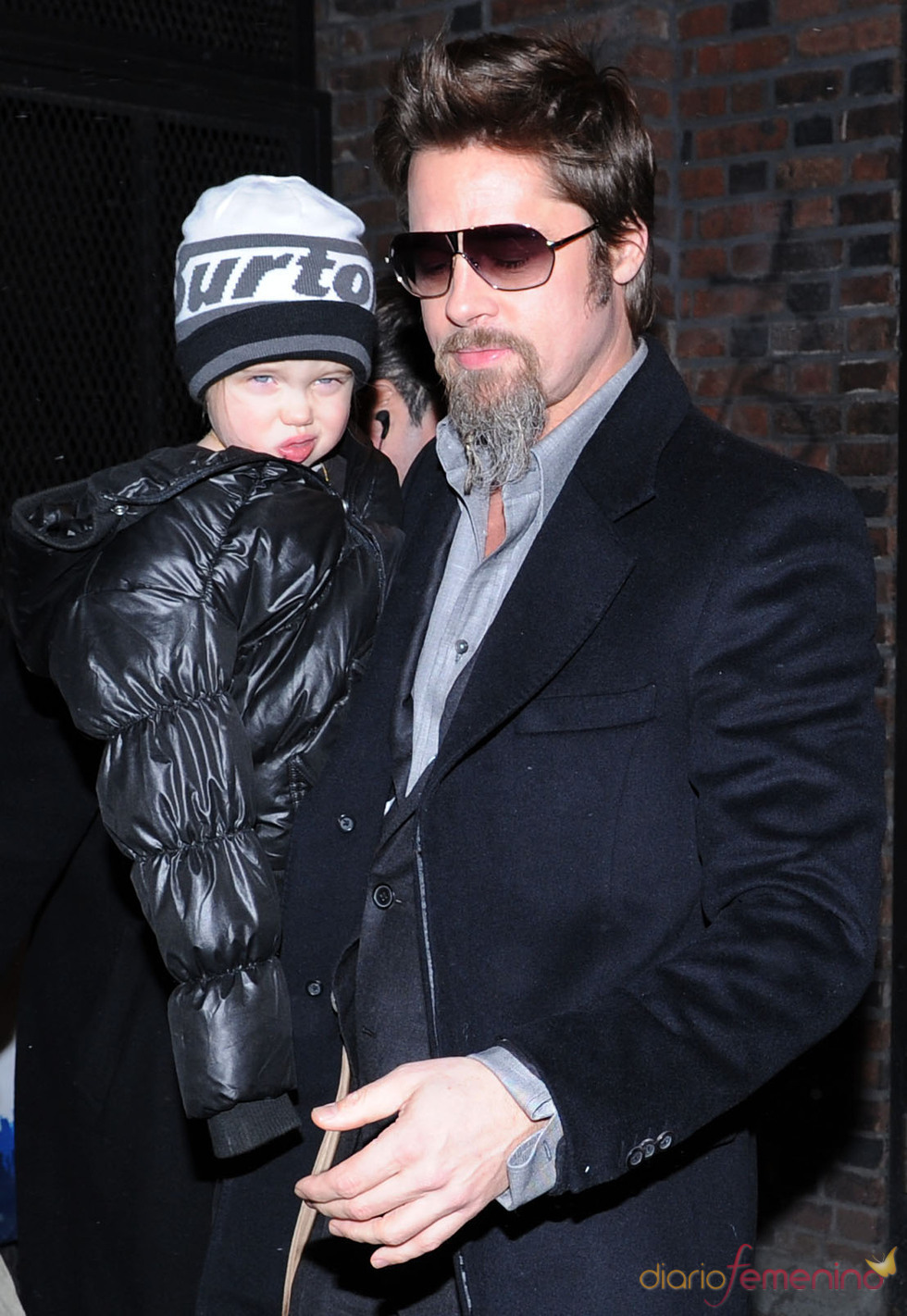 Brad Pitt con su pequeña Shiloh