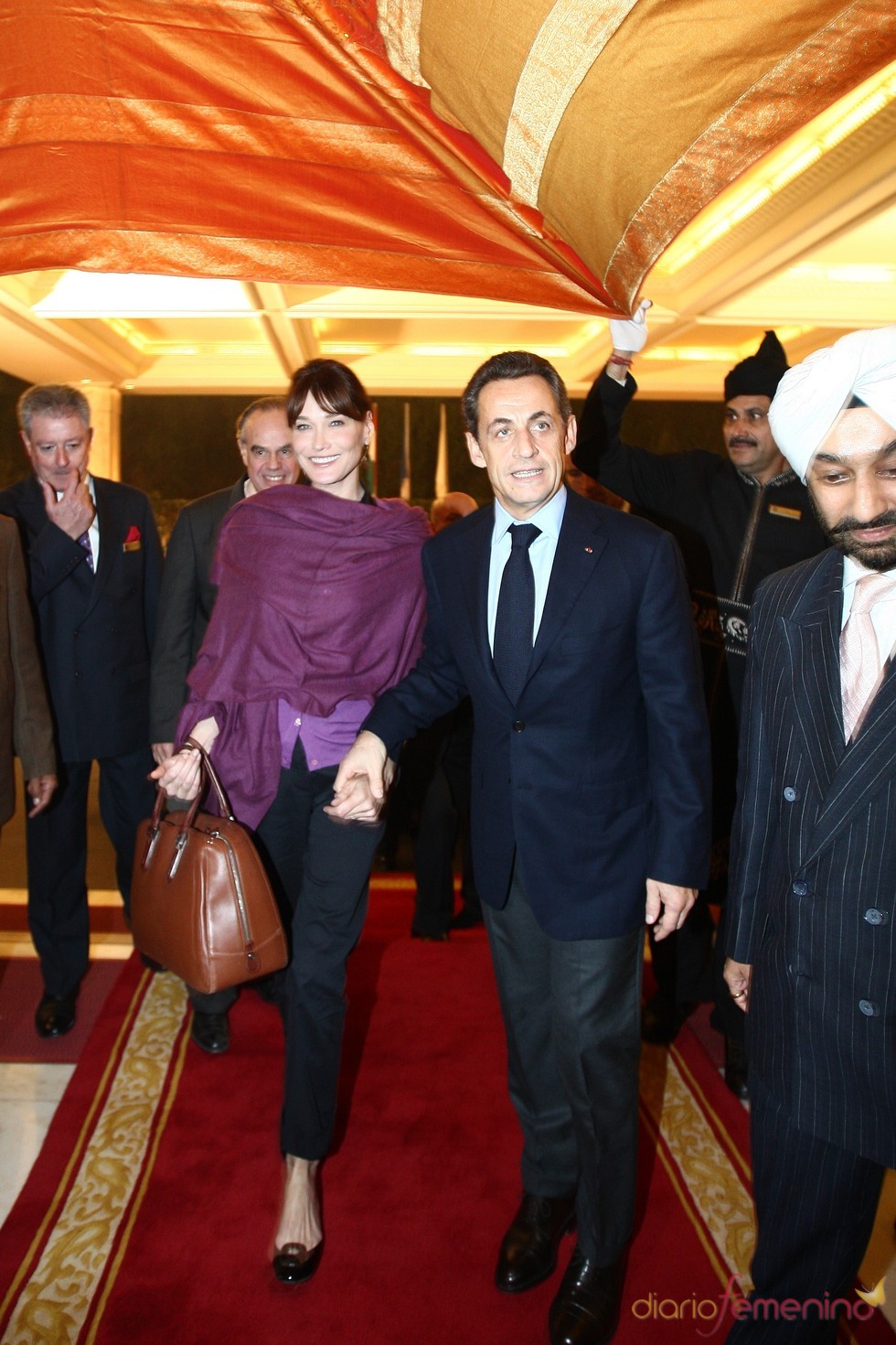 Carla Bruni y Nicolás Sarkozy en la India