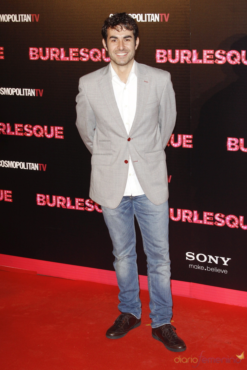 Daniel Muriel en la premiere del musical 'Burlesque' en Madrid