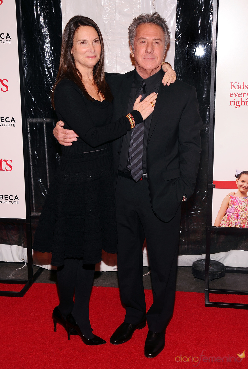 Lissa Hoffman y Dustin Hoffman en la premier de 'Little Fockers'