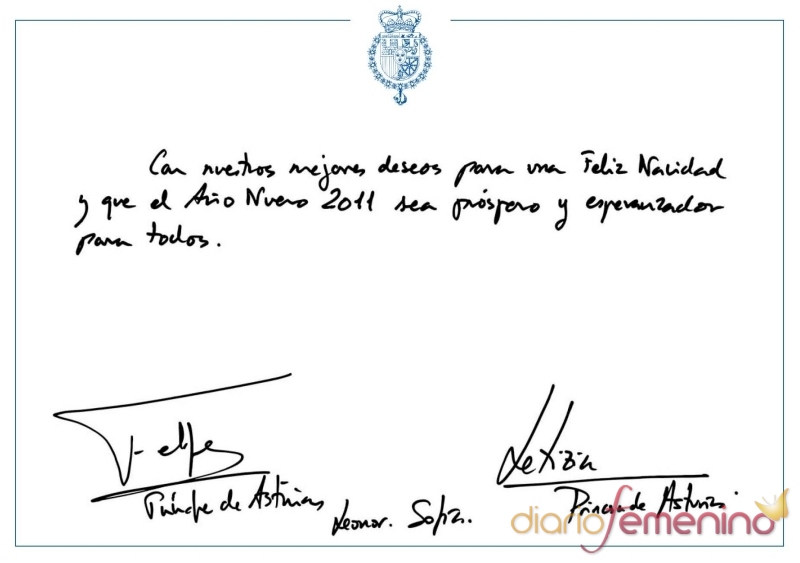 Los Príncipes de Asturias felicitan la Navidad