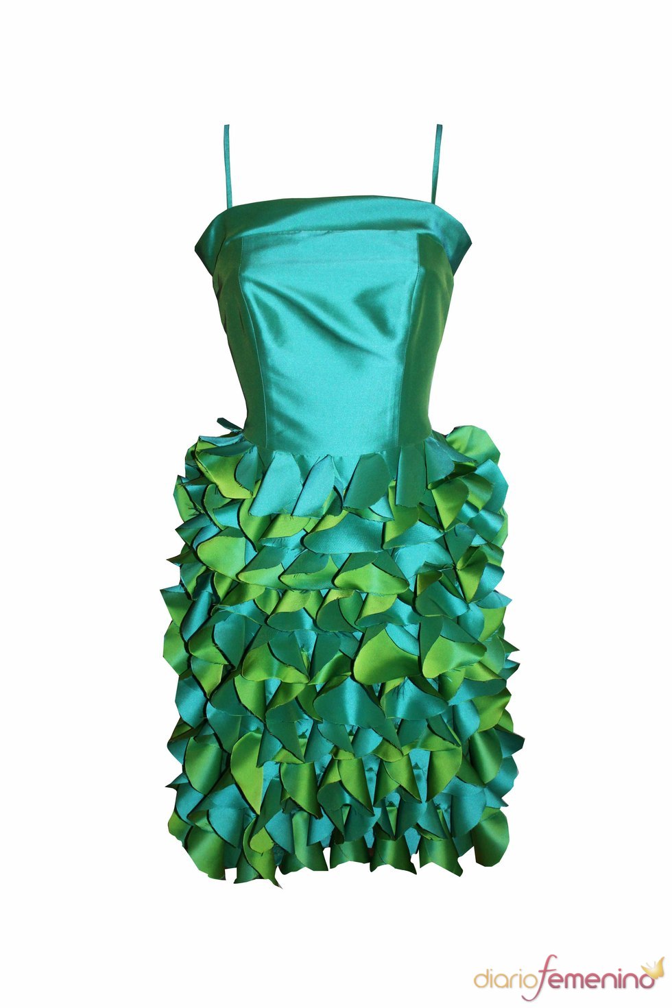 Minivestido verde de Celina Martín