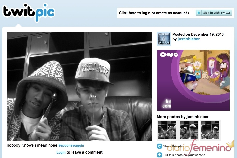 Justin Bieber pone de moda el 'Spoonwaggin' a través de su Twitter