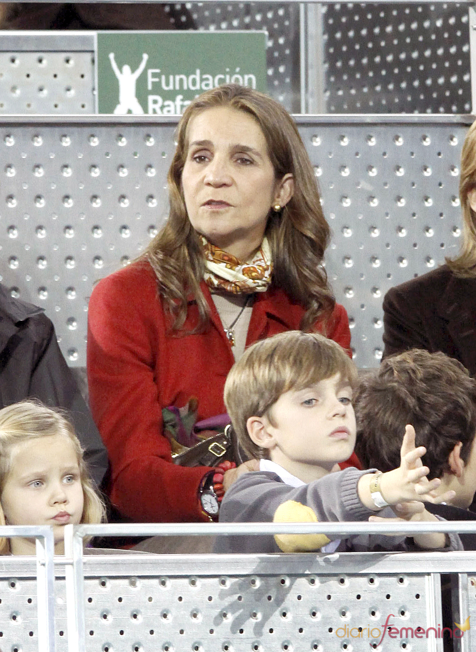 La Infanta Elena durante el partido de tenis de la Fundación Rafa Nadal
