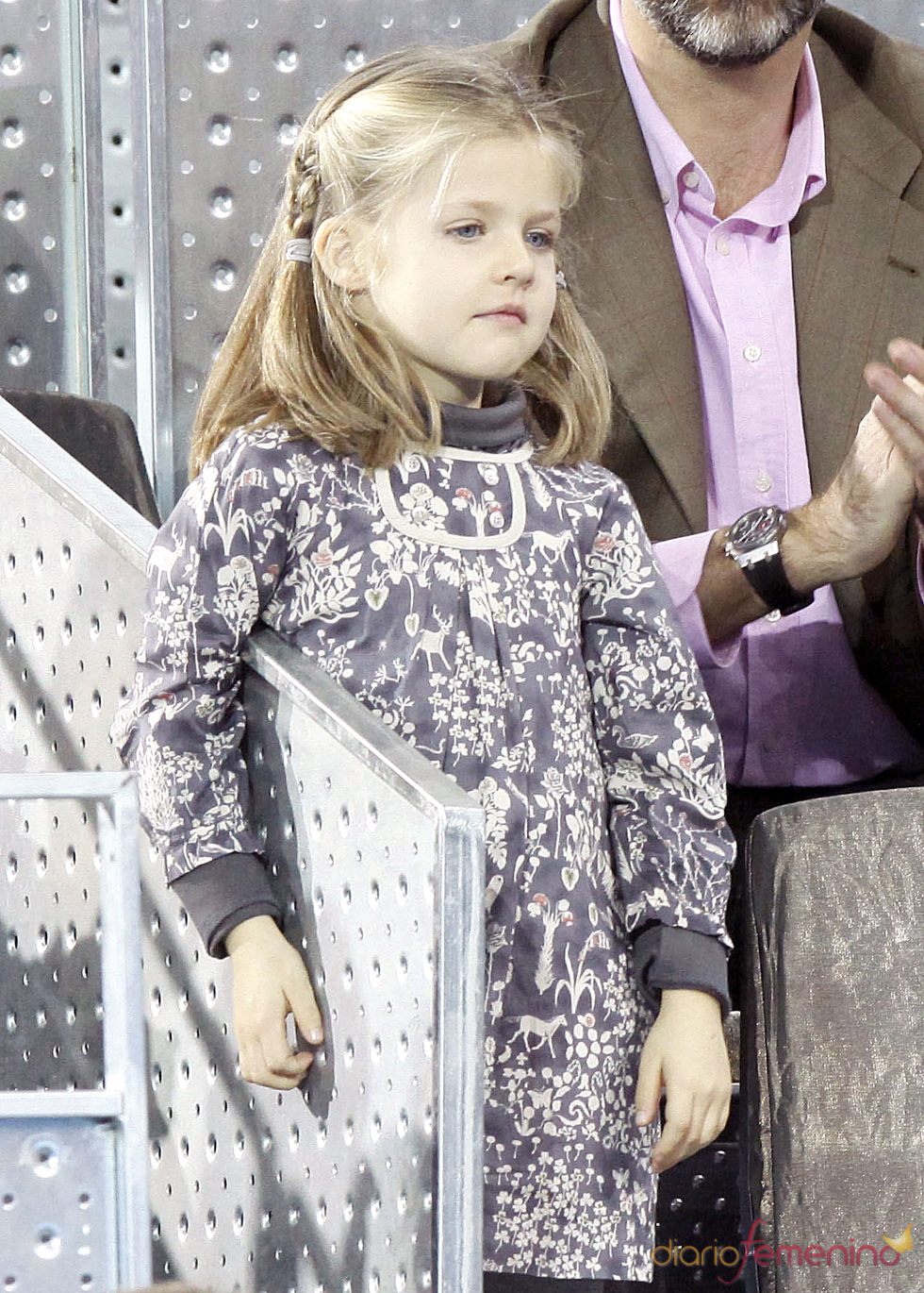 La Infanta Leonor durante el partido de la Fundación Rafa Nadal